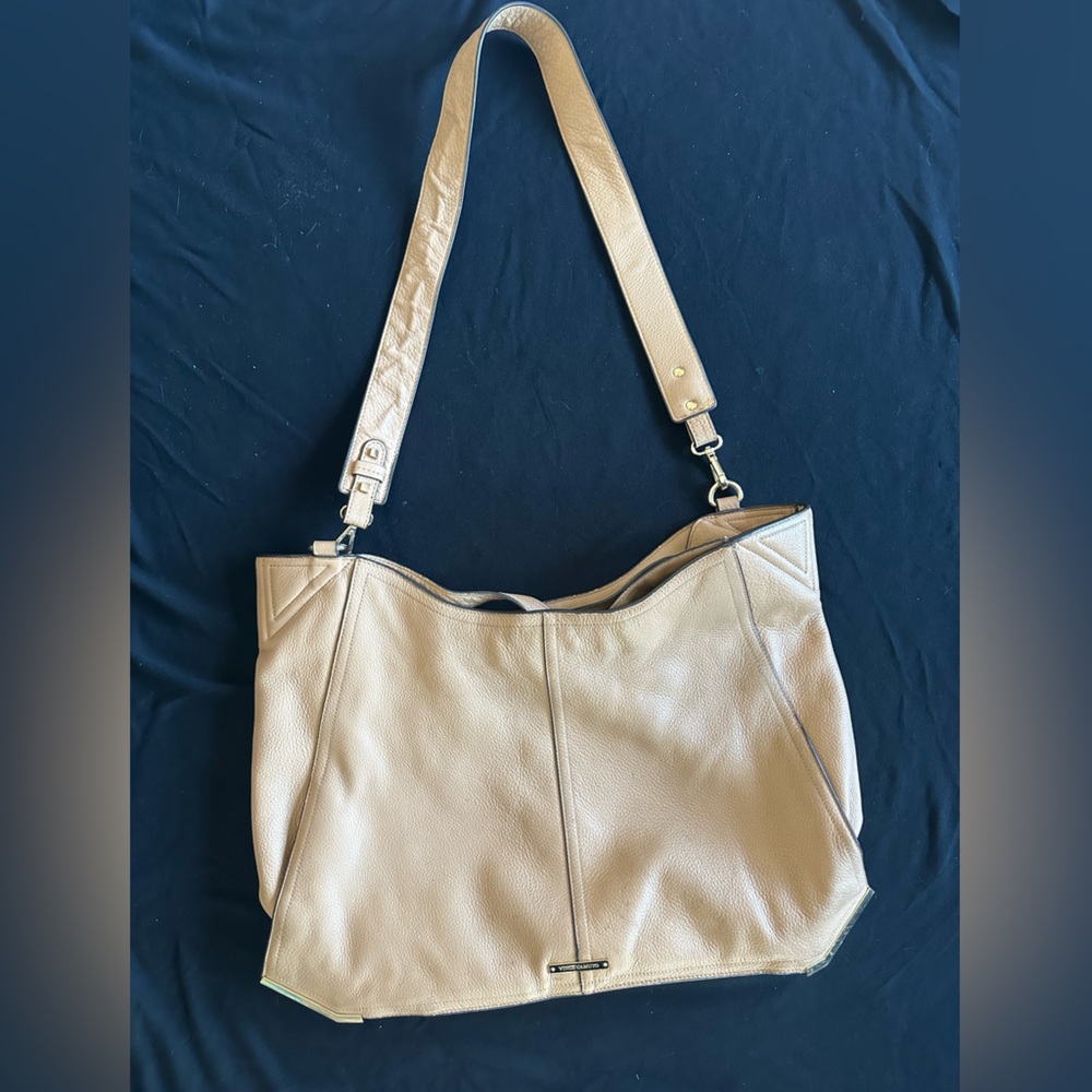Vince Camuto Tan X Large Leather Women's Tote Bag weekend oversized travel Gym